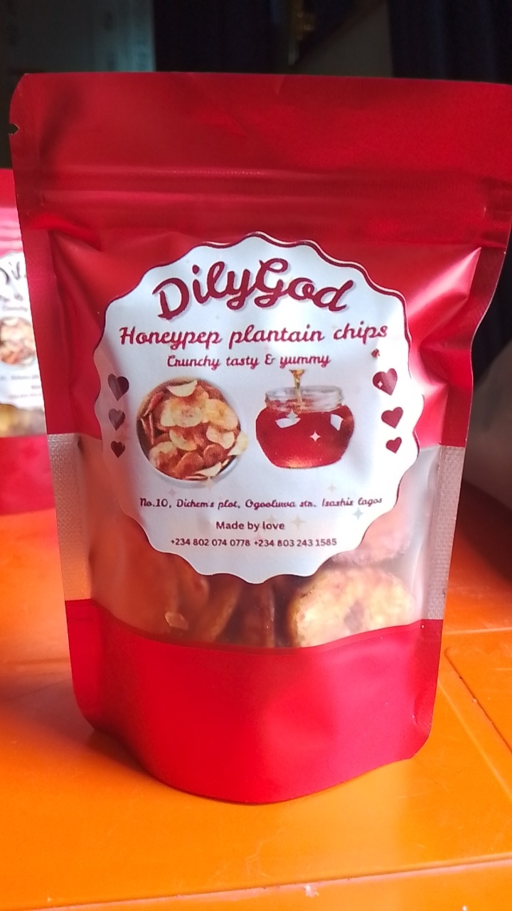 DilyGod Plantain Chips - Red Package