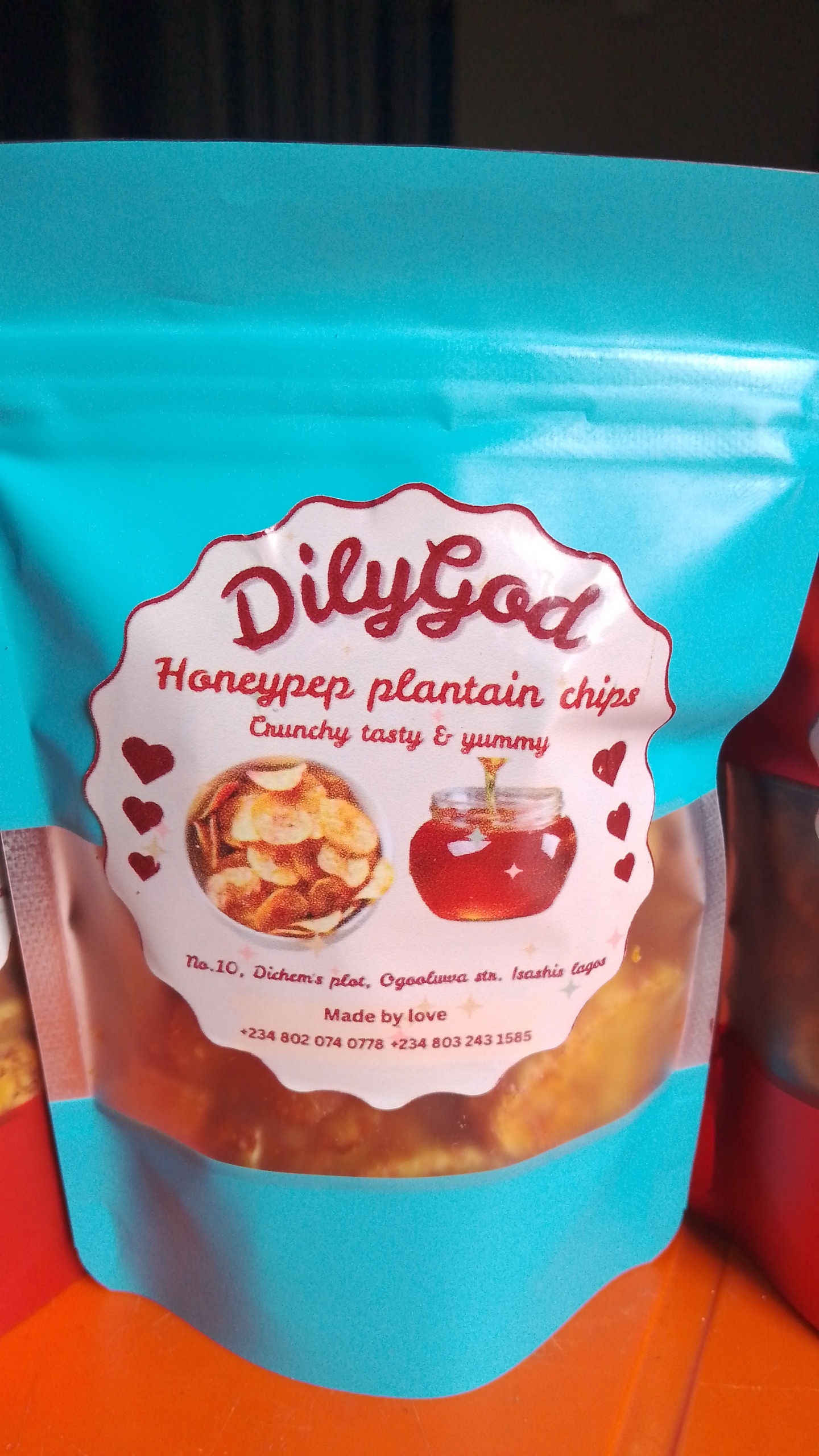 DilyGod Plantain Chips - Teal Package